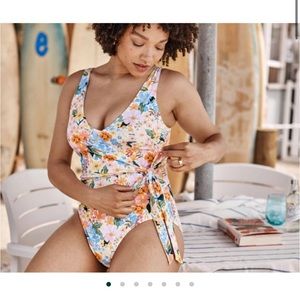 Summersalt x rifle paper co. Marguerite perfect wrap one piece